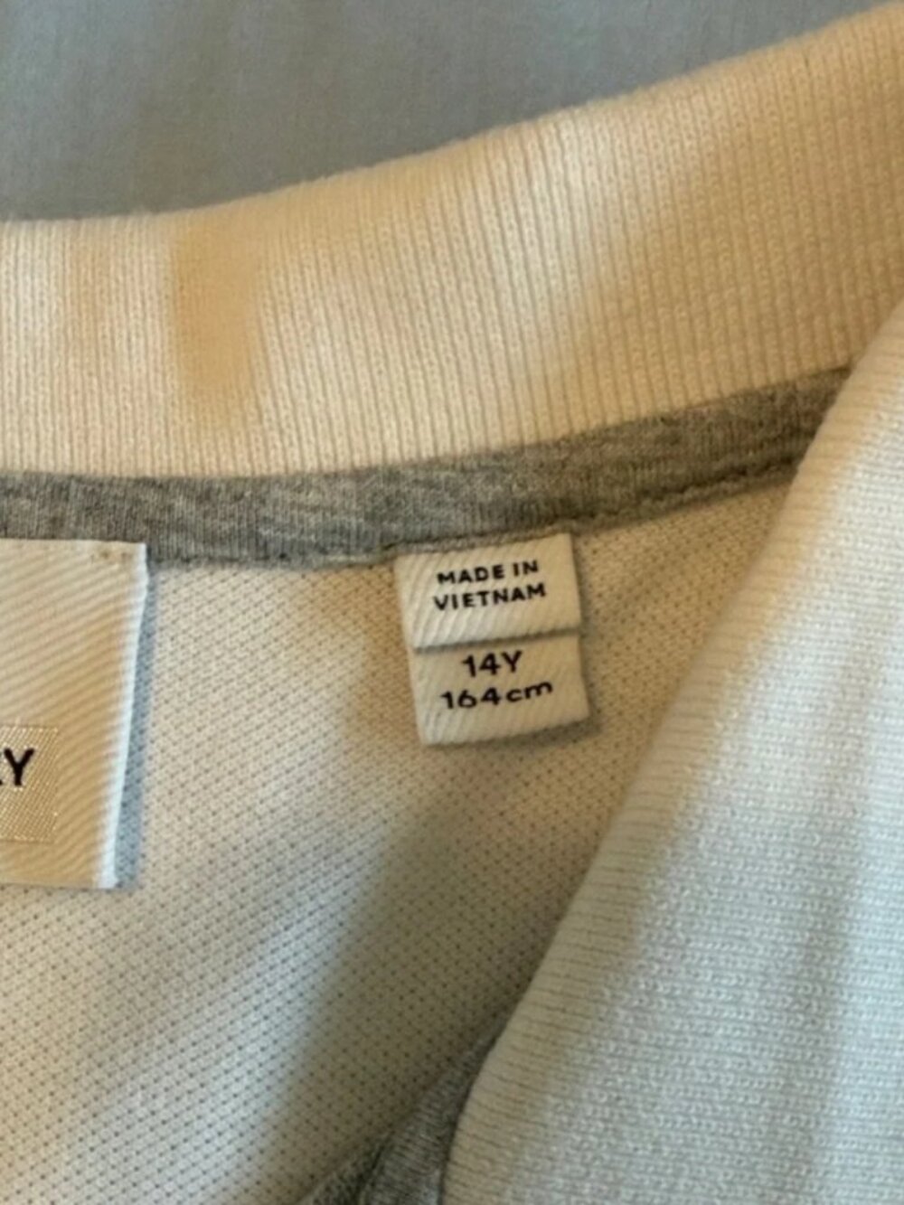 Authentic Burberry Mini Jeff Paneled Polo Shirt White Youth 14 - Picture 2 of 4